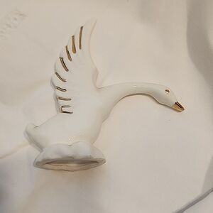 Vintage Porcelain Figurine Gold Accent